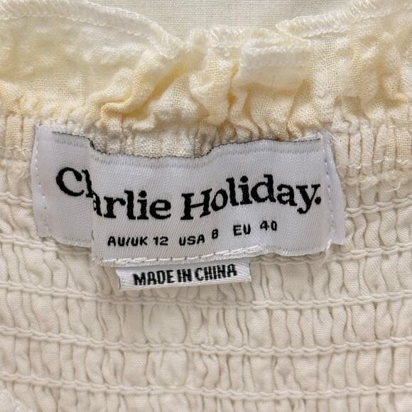 Charlie Holiday Sienna Dress Yellow Gingham US 8 Spring Romantic Picnic Fairy - Picture 6 of 6